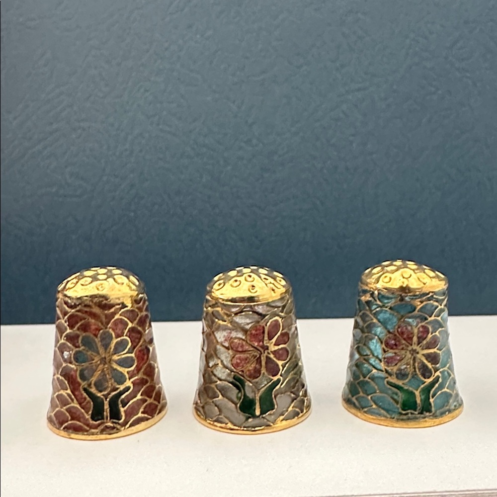 🌸 Rare Vintage Chinese Flower Thimble- Pick ONE